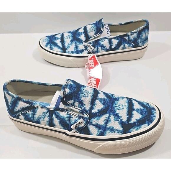 VANS~Woman 9; Men's 7.5~Indigo Drs. Blues/Marshall Slip -On Sf. Canvas Sneakers - Picture 9 of 16